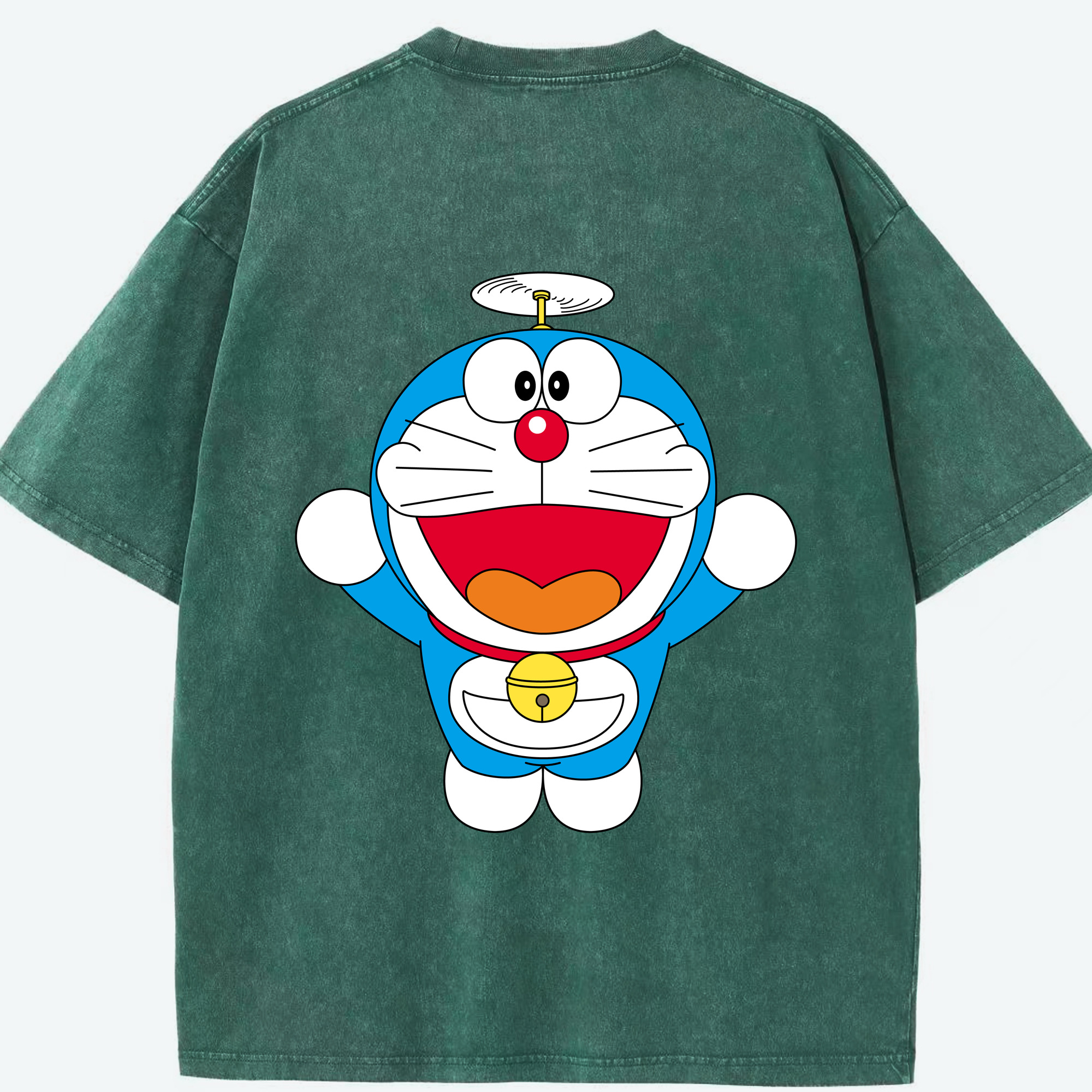 （画像用） ドラえもん Doraemon 綿100% ヴィンテージ風 半袖Tシャツ（背面プリント）